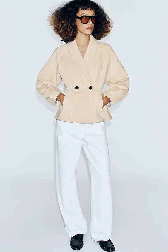 FITTED DOUBLE-BREASTED JACKET | Zara US