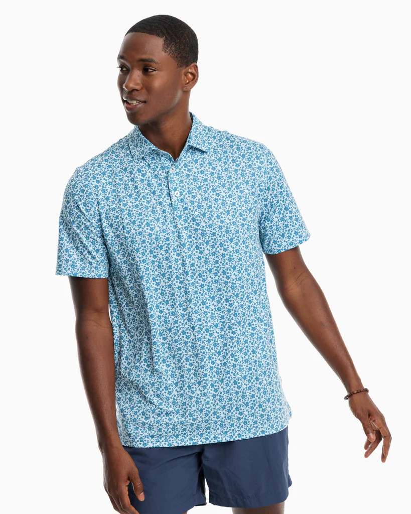 Driver Aston Printed Performance Polo Shirt | Southern Tide