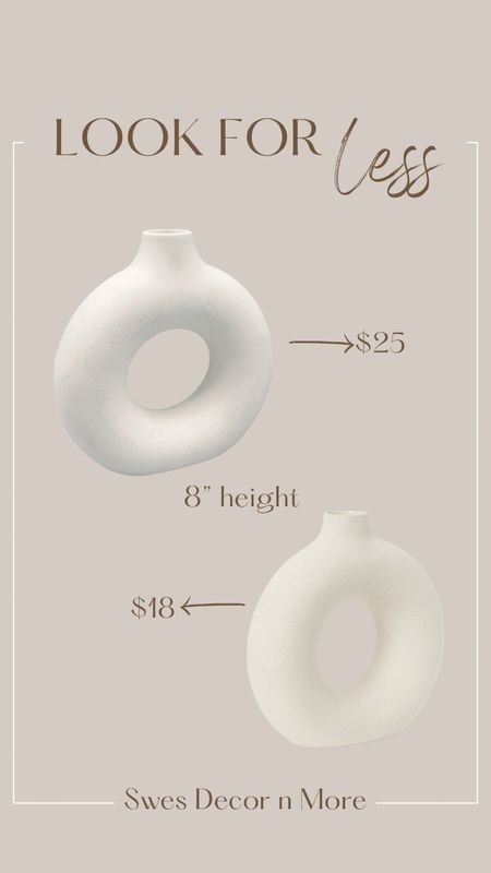 Look for Less…creamy white Nordic vases, 8 inch height 

#hmhome #amazonhome

#LTKunder50 #LTKSeasonal #LTKhome