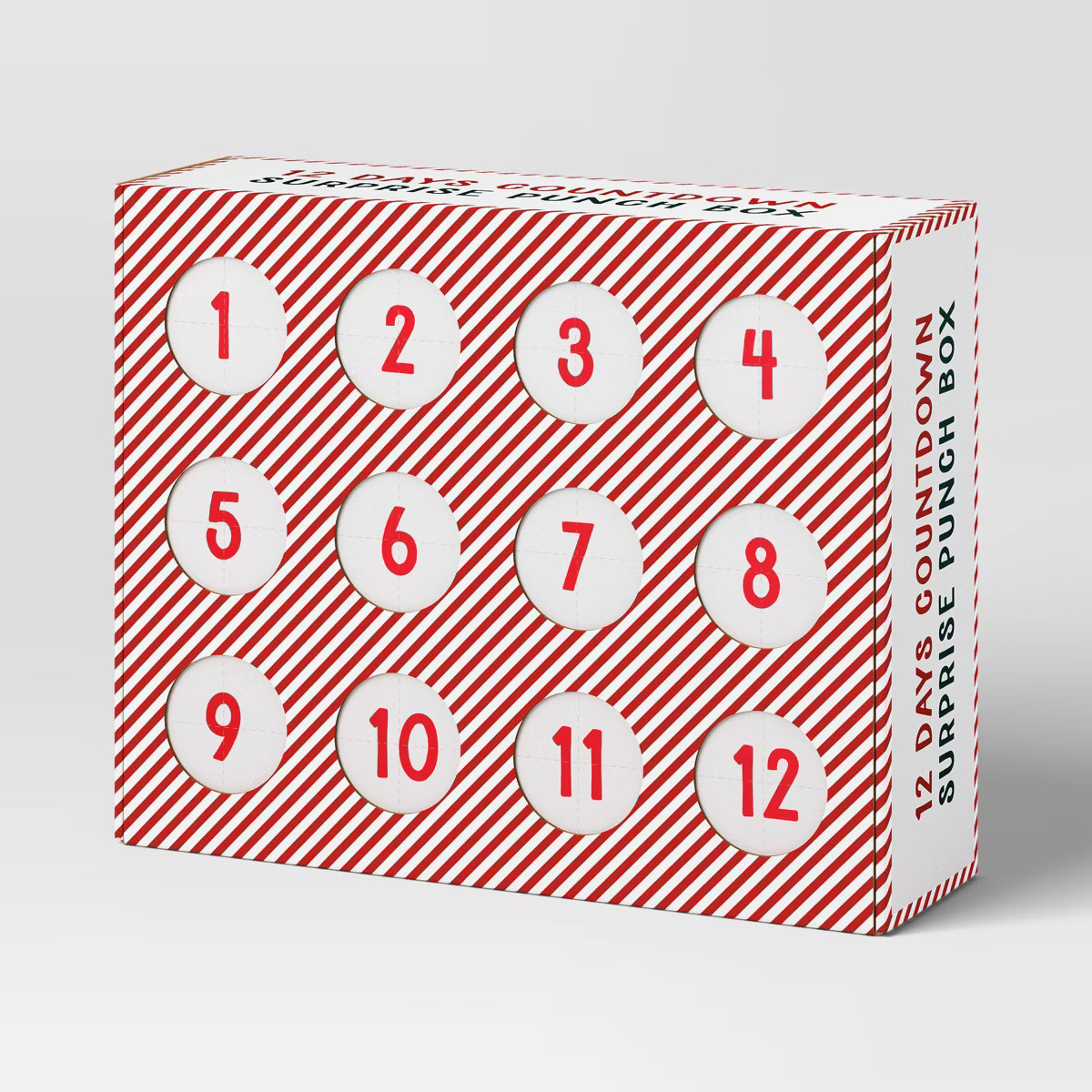 12 Day Christmas Countdown Punch Box Red/White - Wondershop™ | Target
