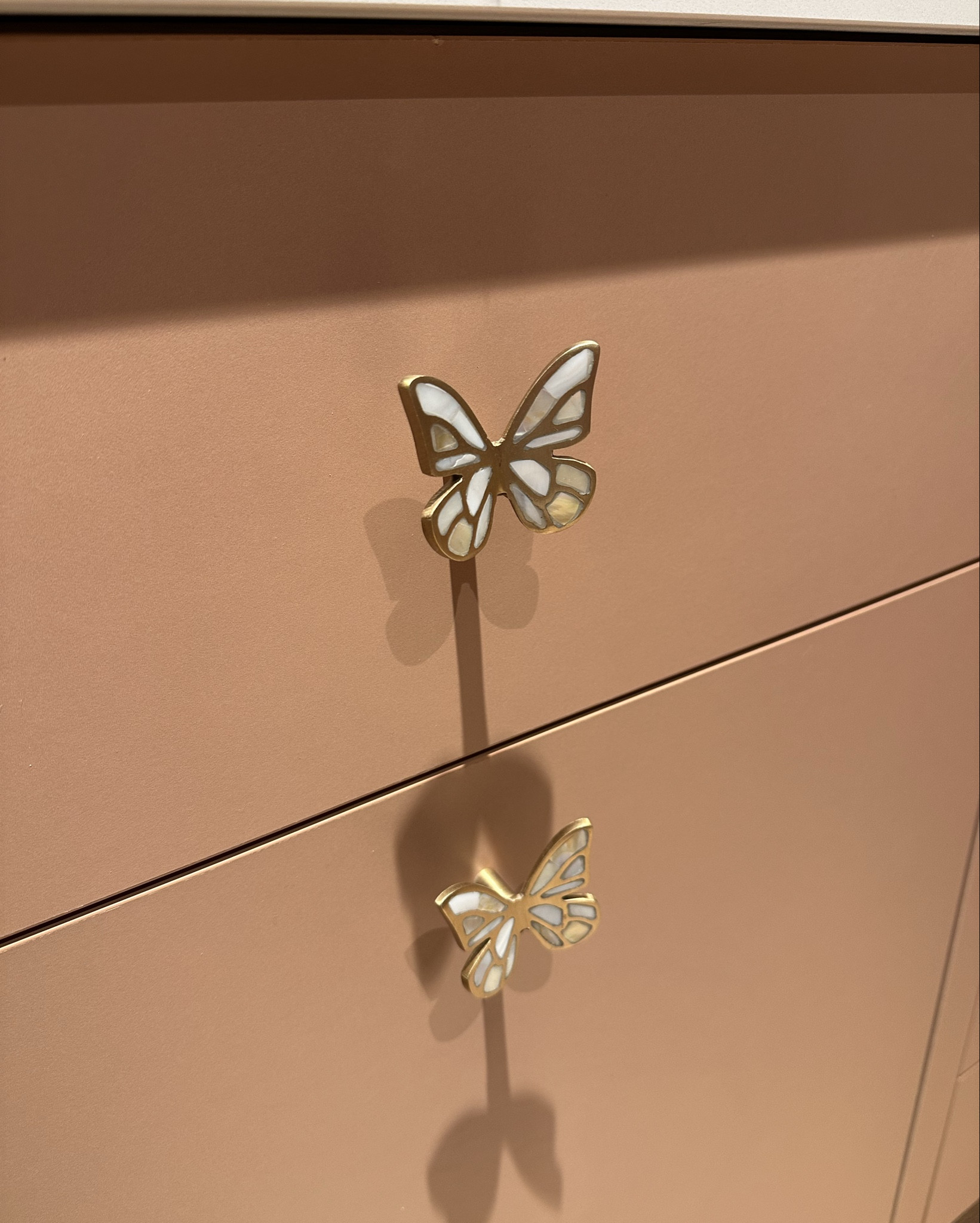 Brass & Mother of Pearl butterfly cabinet knobs #lvclosetdesign

#LTKFindsUnder50 #LTKKids #LTKStyleTip
