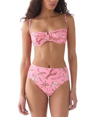 Shirred Underwire Bralette Bikini Top & High Cut Bikini Bottom | Bloomingdale's (US)