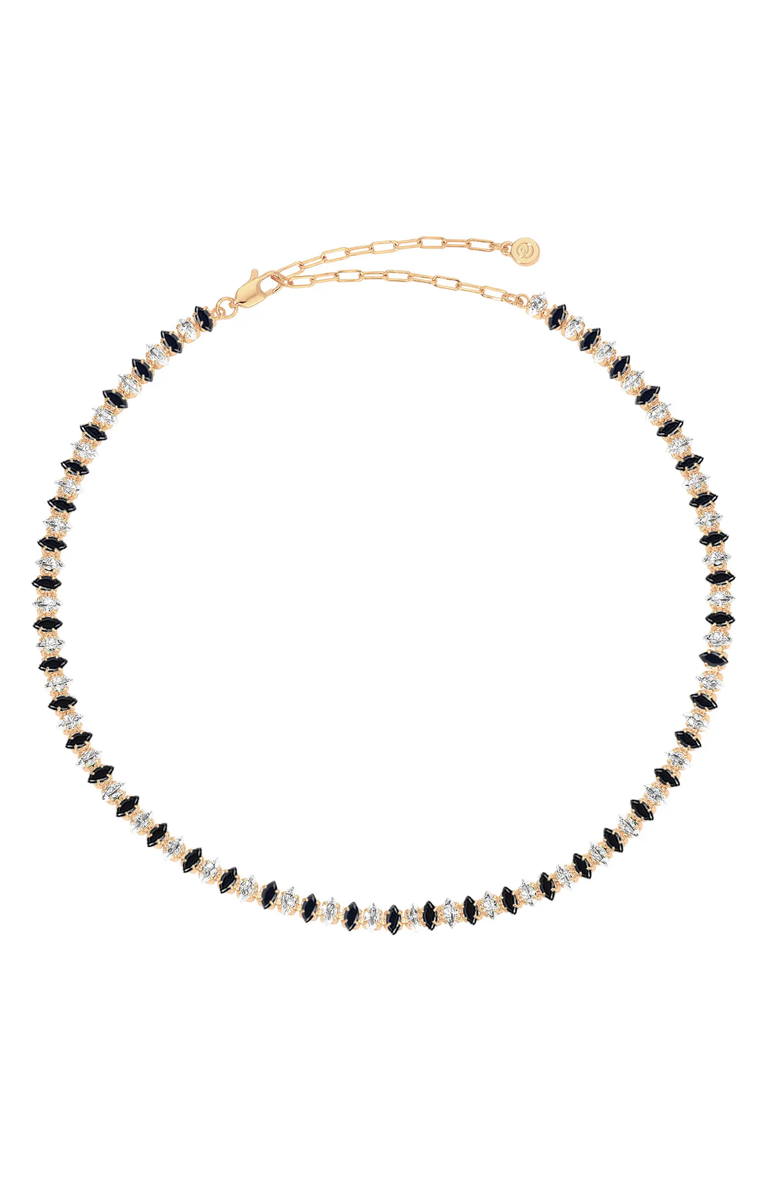 Ettika Dainty Marquise Cubic Zirconia Tennis Necklace | Nordstrom | Nordstrom