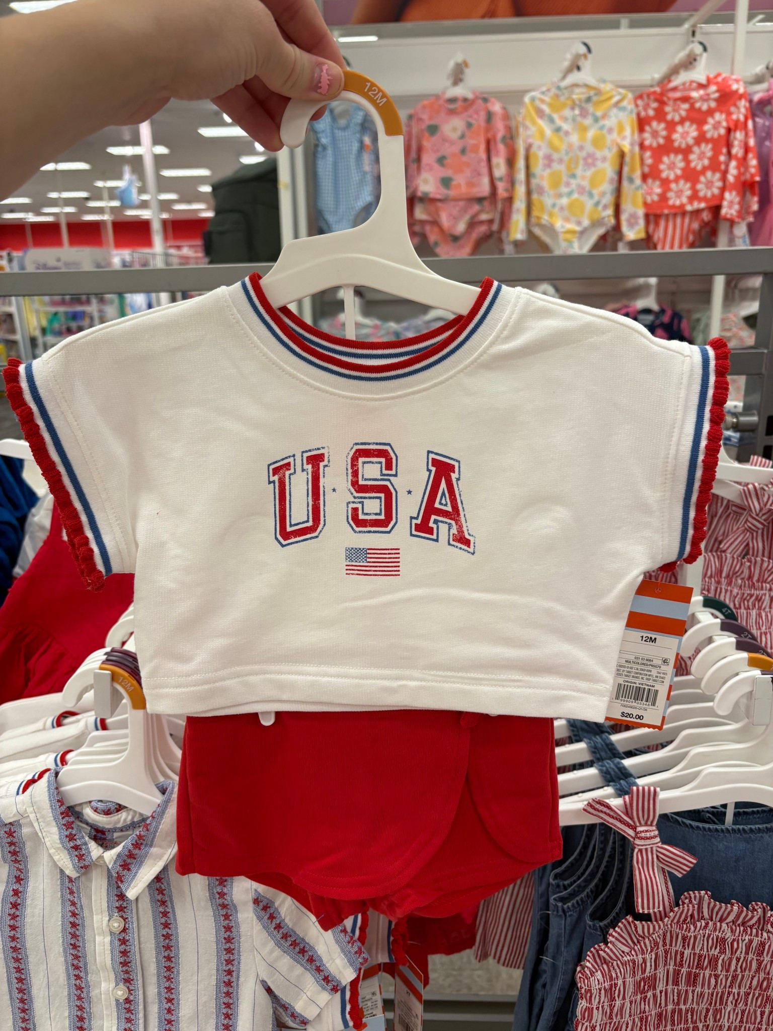 The cutest new USA baby/toddler clothes  at Target! Will link as soon as it's available online! #target #4thofjuly #USA 

#LTKootd #LTKBaby #LTKKids