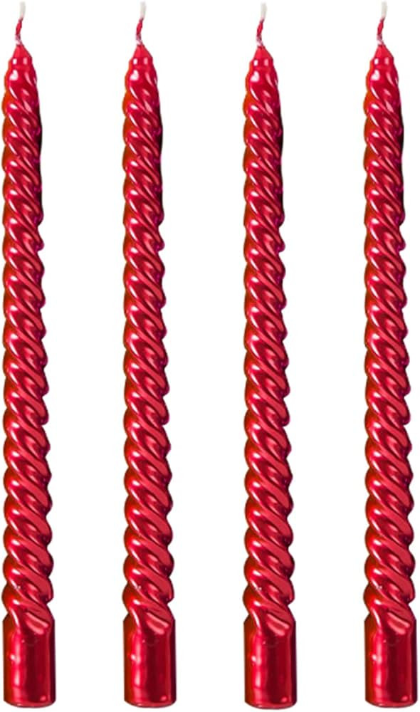 Wrcevtor 10 inch Taper Candles Set of 4 |7.5 hrs Clean Burning Unscented, for Wedding, Parties,Ho... | Amazon (US)