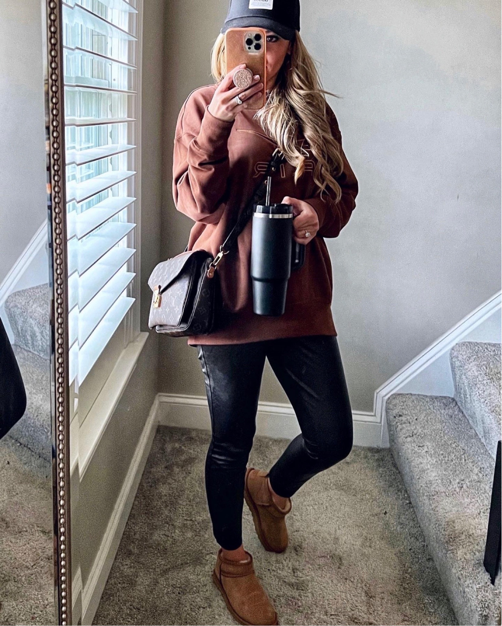 My sweatshirt is on major sale and Uggs ultra minis fully restocked! Wearing size small top for reference. Fall casual outfit, soccer mom outfit, baseball mom outfit 

#LTKSeasonal #LTKFitness #LTKshoecrush