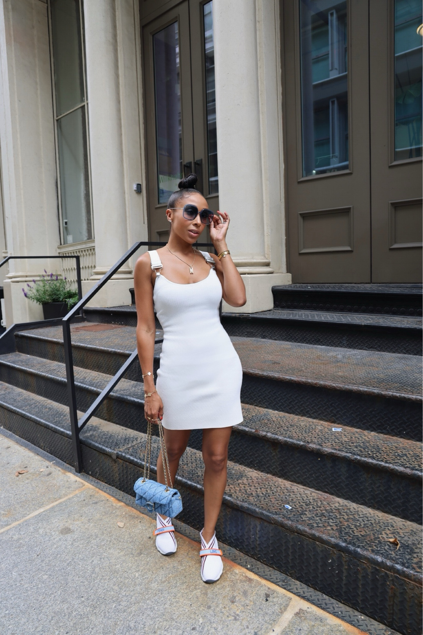 I love this dress! The straps were very nostalgic. I got these Fendi shoes yearrsss ago, so I don’t have a link for them. The glasses are Dior.

#LTKShoeCrush #LTKItBag