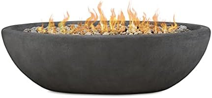 Real Flame Riverside 58" Oval Propane Fire Pit Bowl, Push-Button Ignition, Includes 28" Stainless... | Amazon (US)