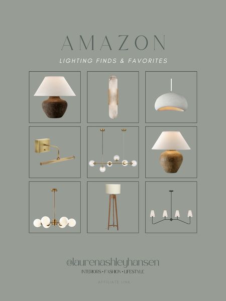 Amazon accent lighting! All of these lamps, pendants, and chandeliers are so pretty and all available on Amazon. Beautiful texture, details, and dimension! 

#LTKHome #LTKStyleTip