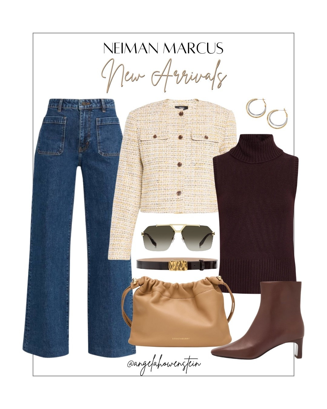 Polished tweed with a modern twist—this Neiman Marcus look pairs clean denim with rich fall tones. The perfect mix of structured and effortless, ready for workdays or weekends.

#NeimanMarcus #newarrivals #fallstyle #falloutfit #chicanoutfit #falllayers #styleinspo



#LTKWorkwear #LTKStyleTip #LTKSeasonal