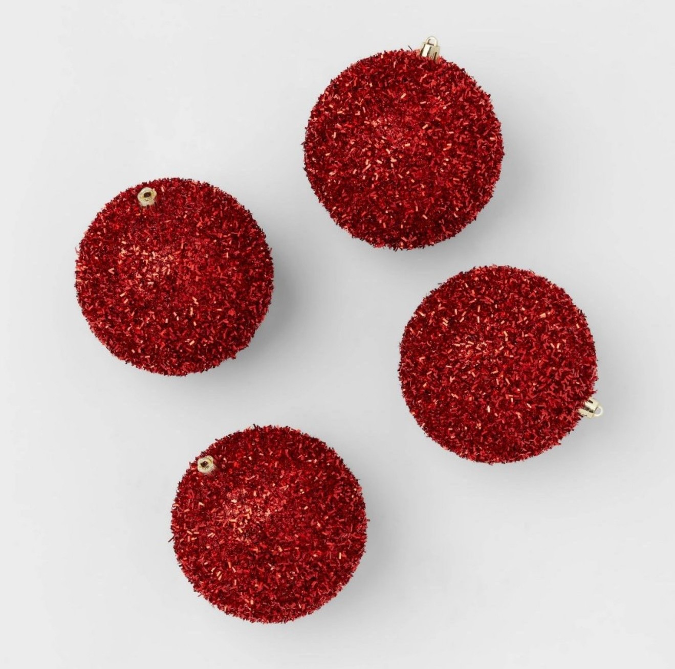 Red tinsel Christmas ornaments pack of 9

#LTKHoliday #LTKHome #LTKFindsUnder50