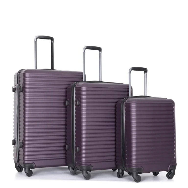 Travelhouse 3 Piece Luggage Set Hardshell Lightweight Suitcase with TSA Lock Spinner Wheels 20in2... | Walmart (US)