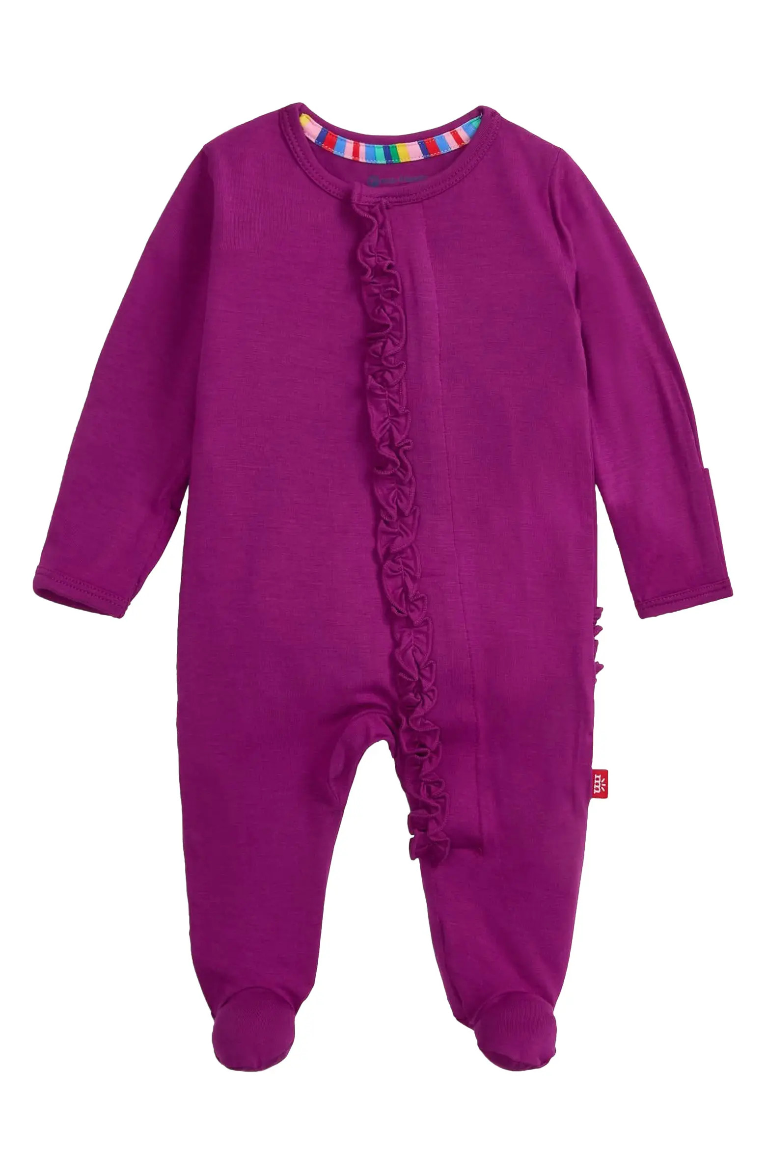 Magnetic Me Purple Ruffle Long Sleeve Magnetic Footie | Nordstromrack | Nordstrom Rack