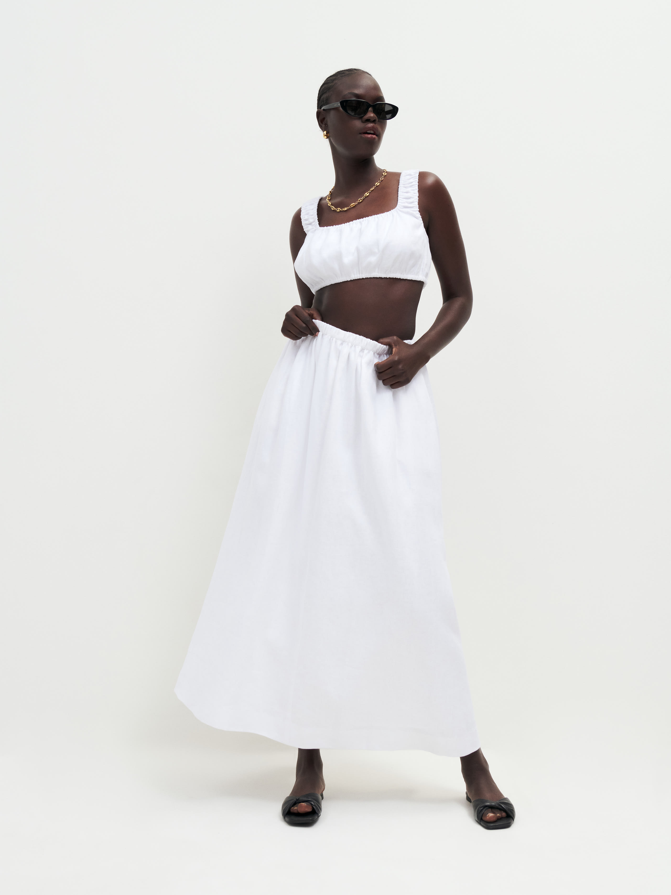 Carine Linen Skirt | Reformation (Global)