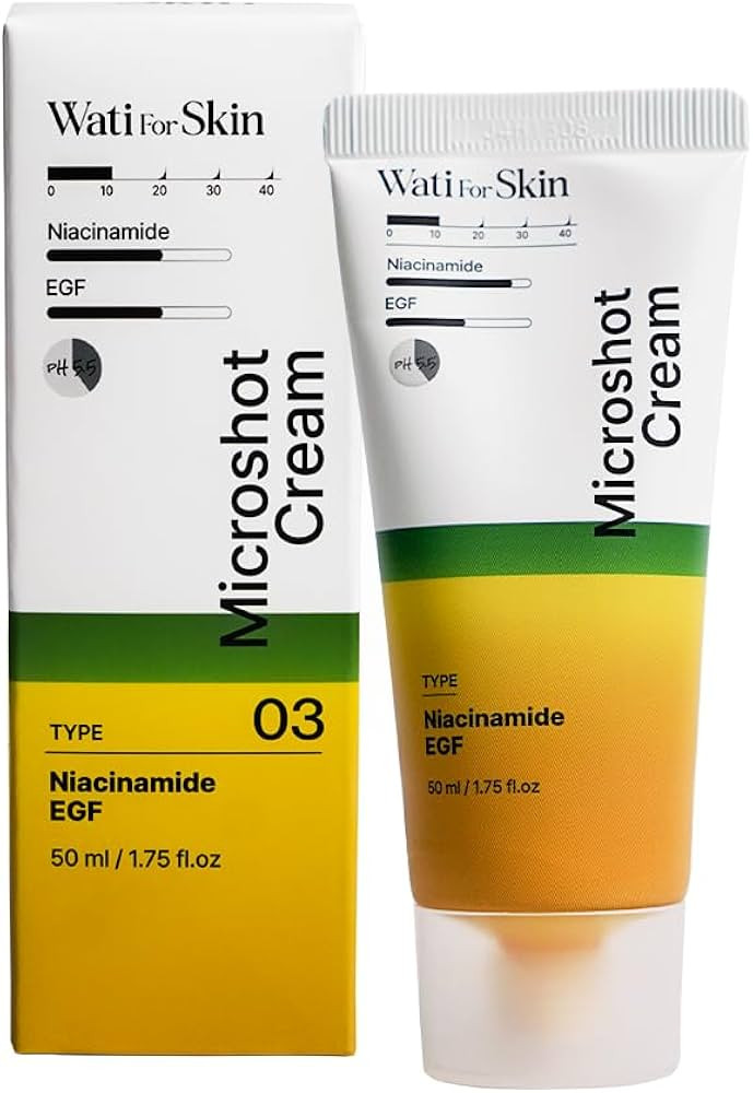 Wati For Skin Microshot Cream with Niacinamide and EGF — Daily Face Moisturizer for uneven tone... | Amazon (US)