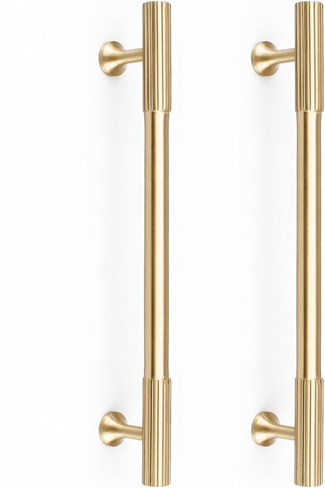 RZDEAL 4pcs Solid Brass Gold Cabinet Pulls, 6-1/4-Inch Hole Centers for Kitchen Cupboard Handles ... | Amazon (US)