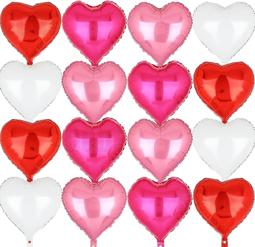 Valentines Balloons Heart Balloons 18 Inch Mylar Balloons Baby's First Birthday Propose Marriage ... | Amazon (US)
