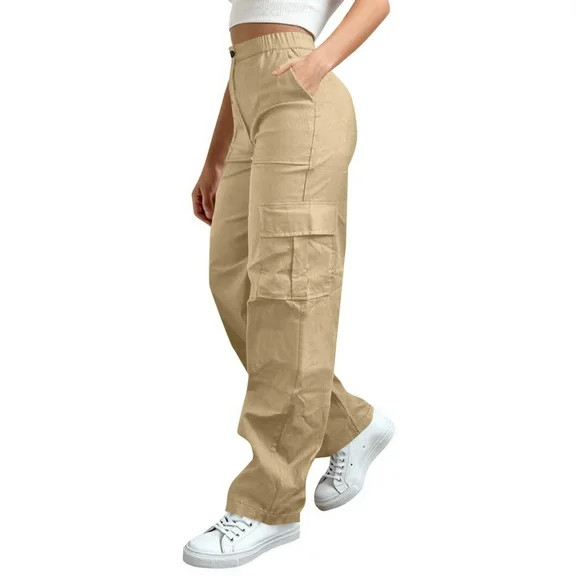 Celebrity Pink Women's and Women's Plus Wide Leg Cargo Pants, Sizes XS-4X
