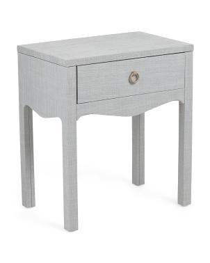 23x26 Linen Wrapped Swoop Side Table | TJ Maxx