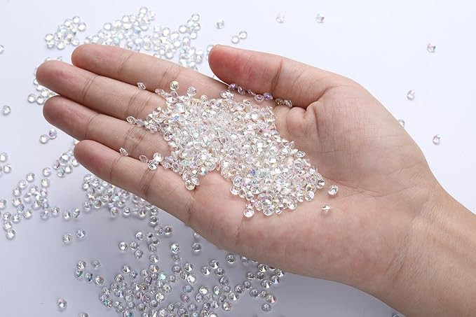 10000 pcs/Pack Wedding Table Scatter Confetti Crystals Acrylic Diamonds Vase Fillers 4.5 mm Rhine... | Amazon (US)