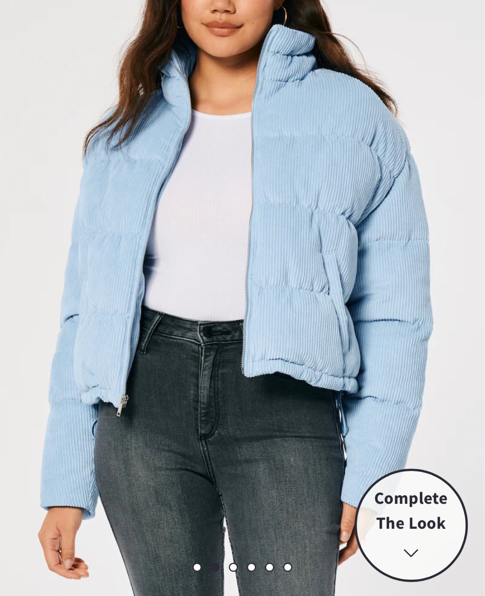 Shared from a friend! Hollister corduroy puffer jacket!!! Perfect cool summer blue! 

#LTKunder50 #LTKsalealert #LTKSale