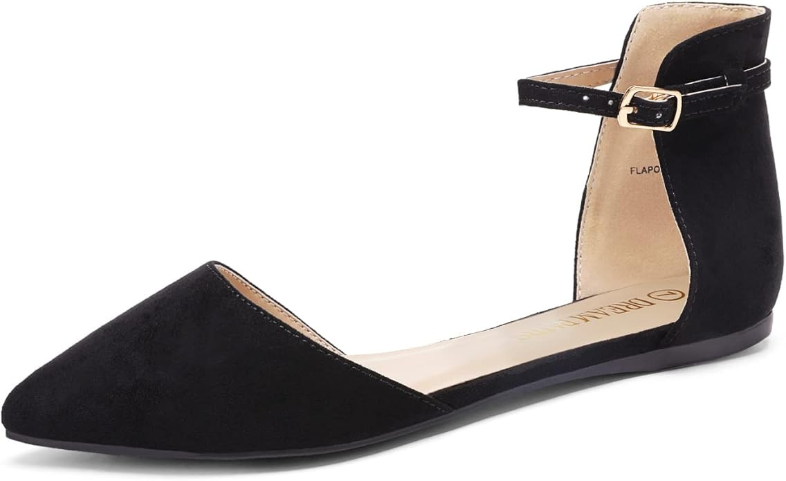 DREAM PAIRS Flapointed Women's Casual D'Orsay Pointed Plain Ballet Comfort Soft Slip On Flats Sho... | Amazon (US)