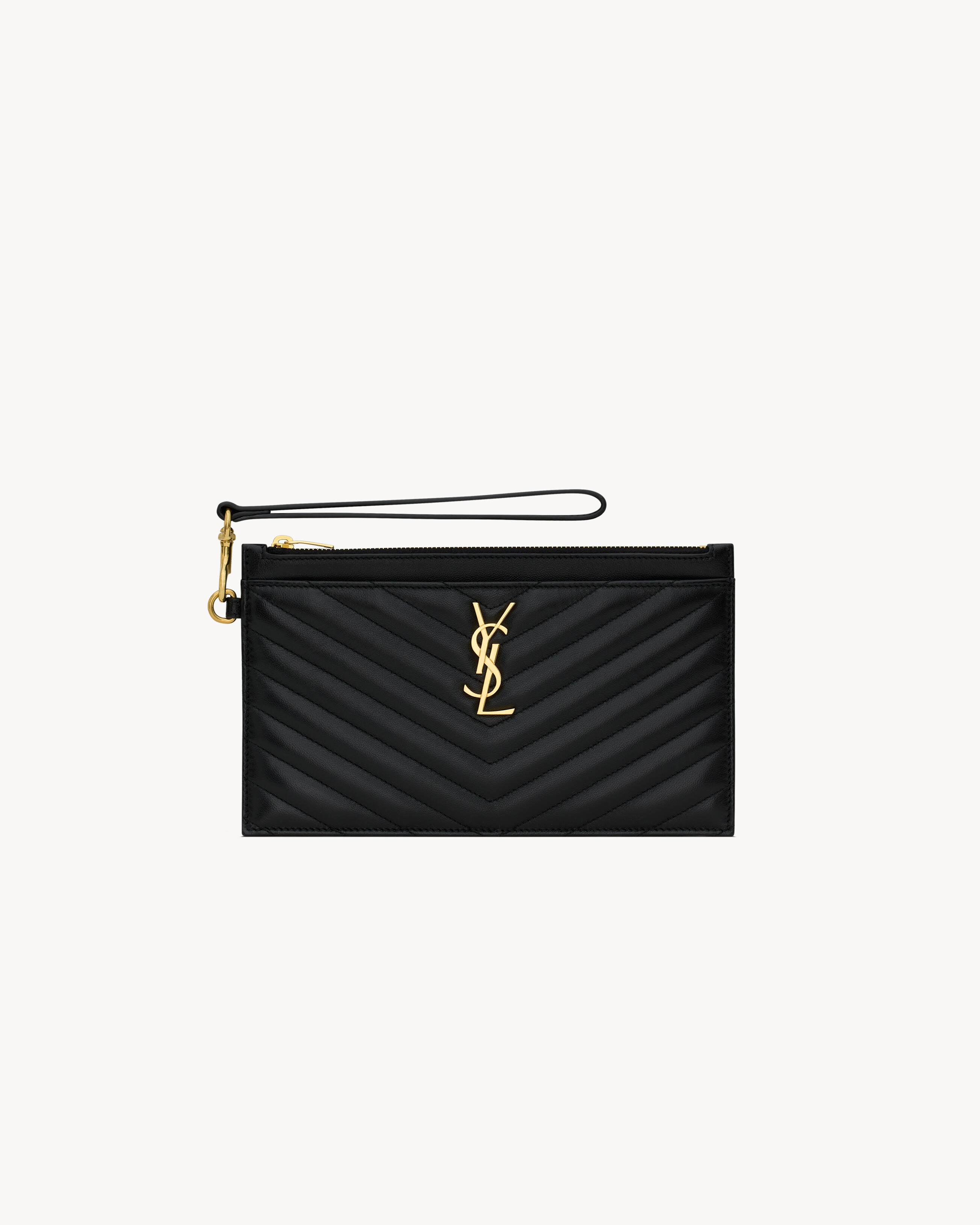 CASSANDRE MATELASSÉ Large pouch in lambskin | Saint Laurent Inc. (Global)