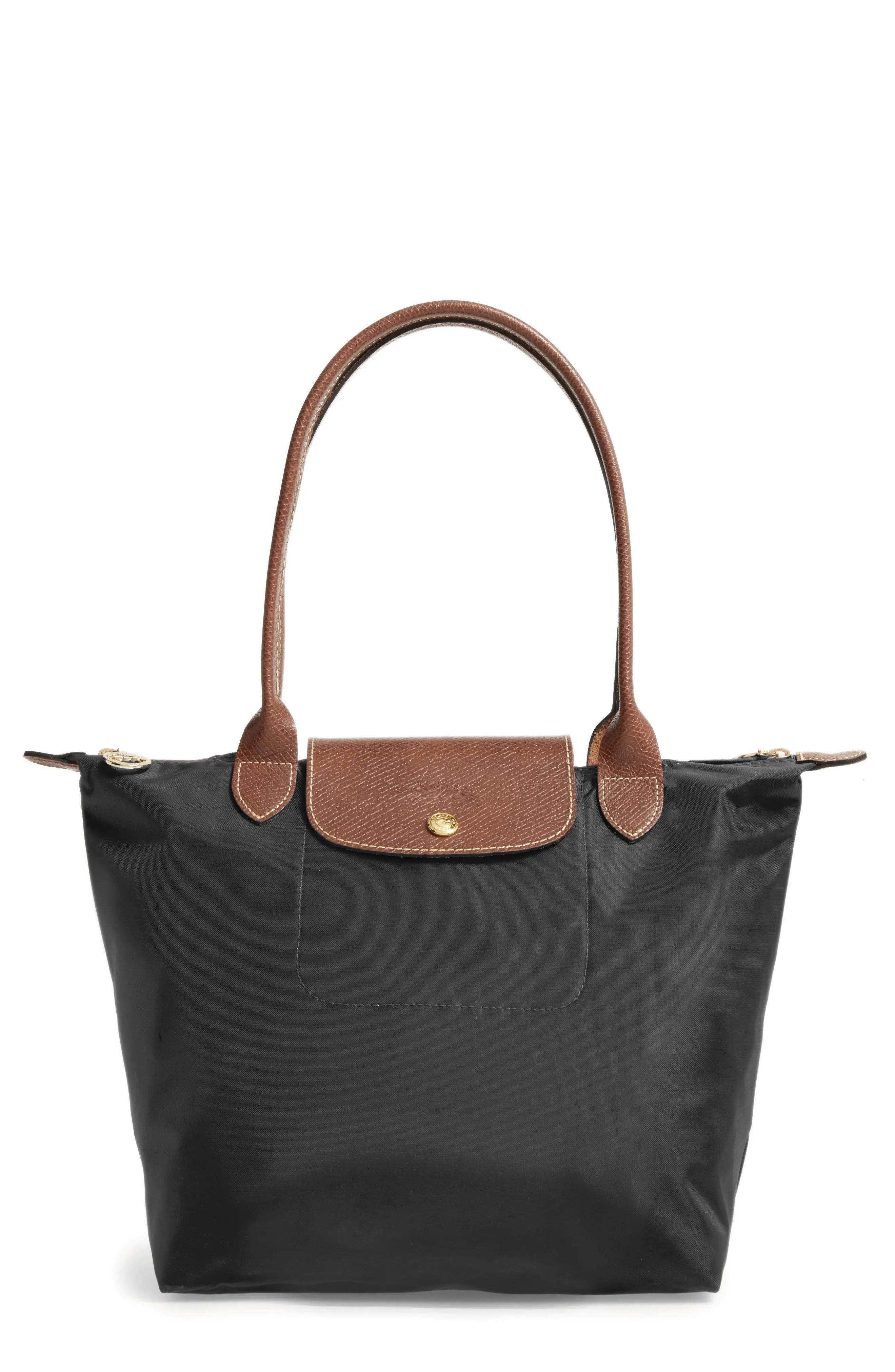 Longchamp Small Le Pliage Nylon Shoulder Tote in Black at Nordstrom | Nordstrom