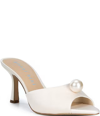 Preston Satin Pearl Ornamented Dress Slide Sandals | Dillard's