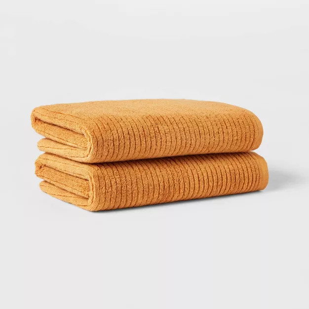 Quick Dry Ribbed Bath Towel Set - Threshold™ | Target