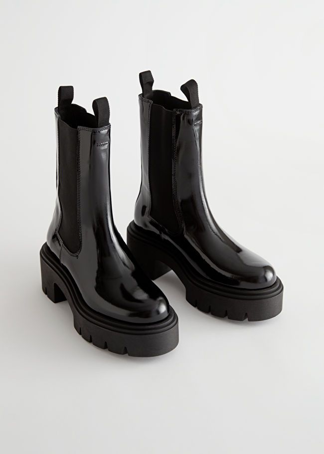 Chunky Platform Chelsea Leather Boots | & Other Stories US