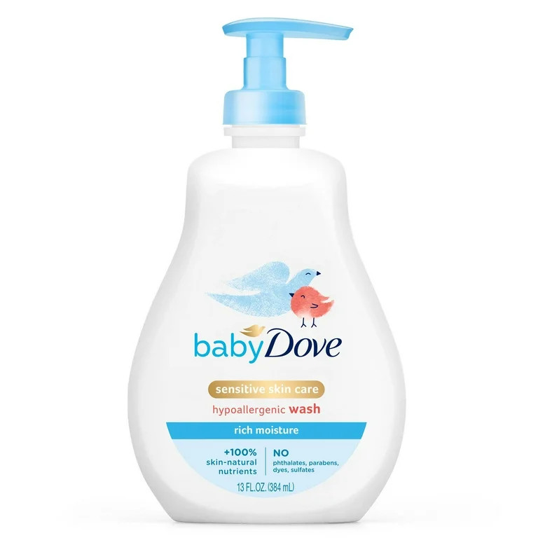 Baby Dove Sensitive Skin Care Liquid Baby Body Wash Rich Moisture, Hypoallergenic and Tear-Free, ... | Walmart (US)