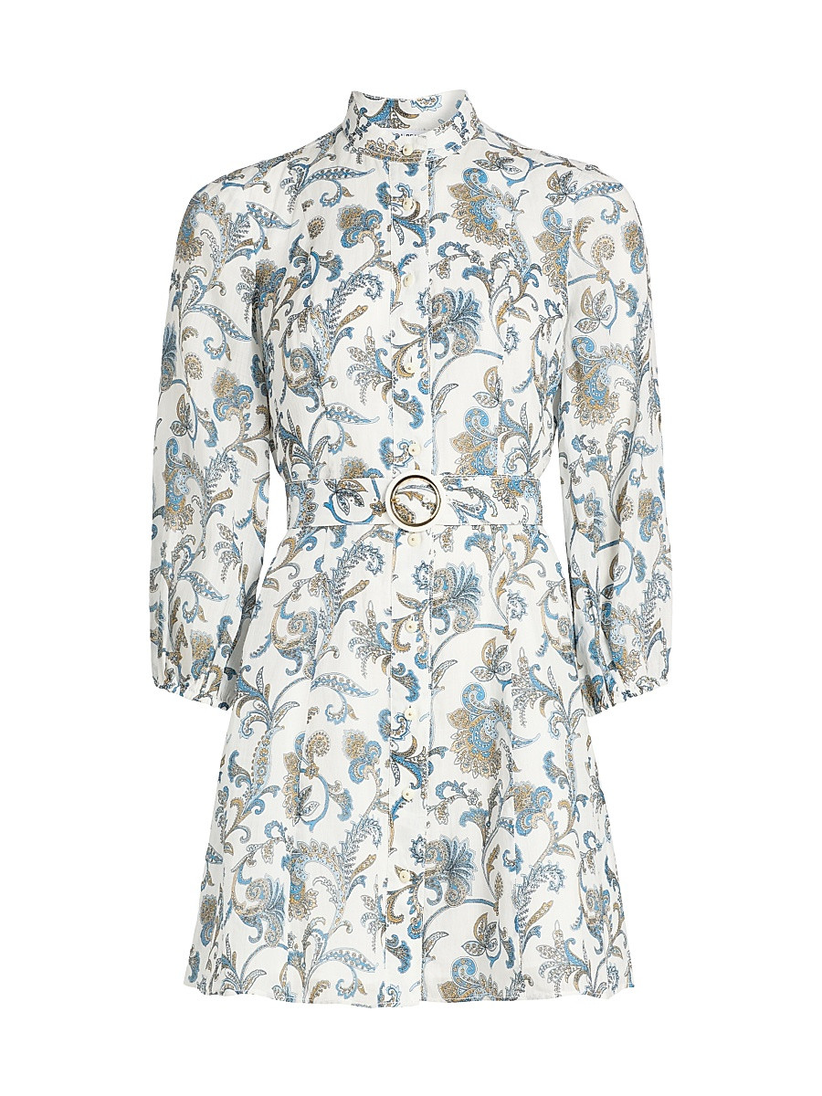 Women's Kumar Tapestry Shirtdress - Dove Multi - Size 0 | Saks Fifth Avenue