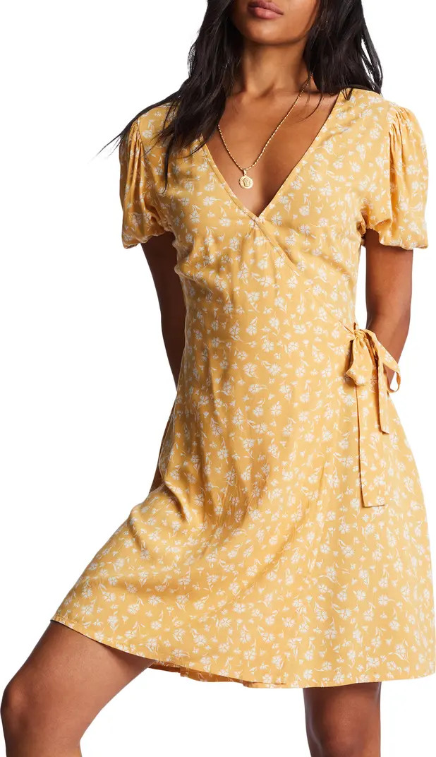 Hot Tropics Floral Wrap Minidress | Nordstrom