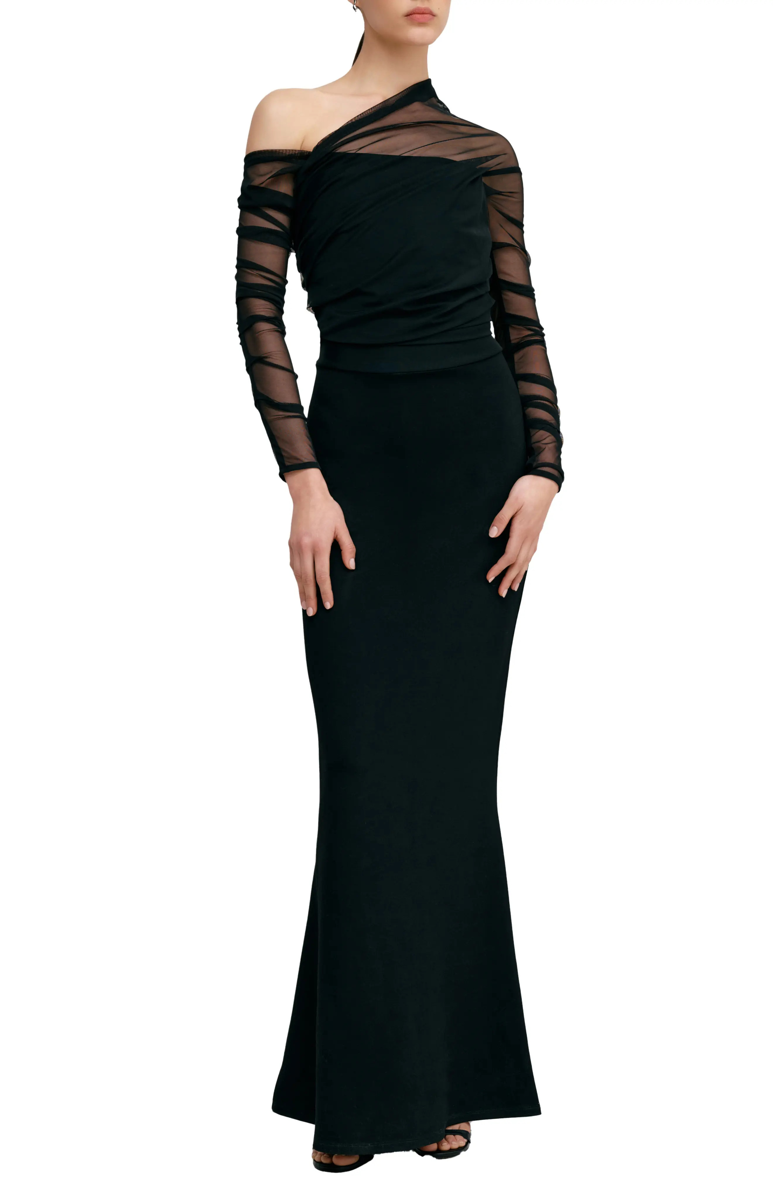 Marcella Monroe Long Sleeve Mermaid Gown (Women) | Nordstrom | Nordstrom