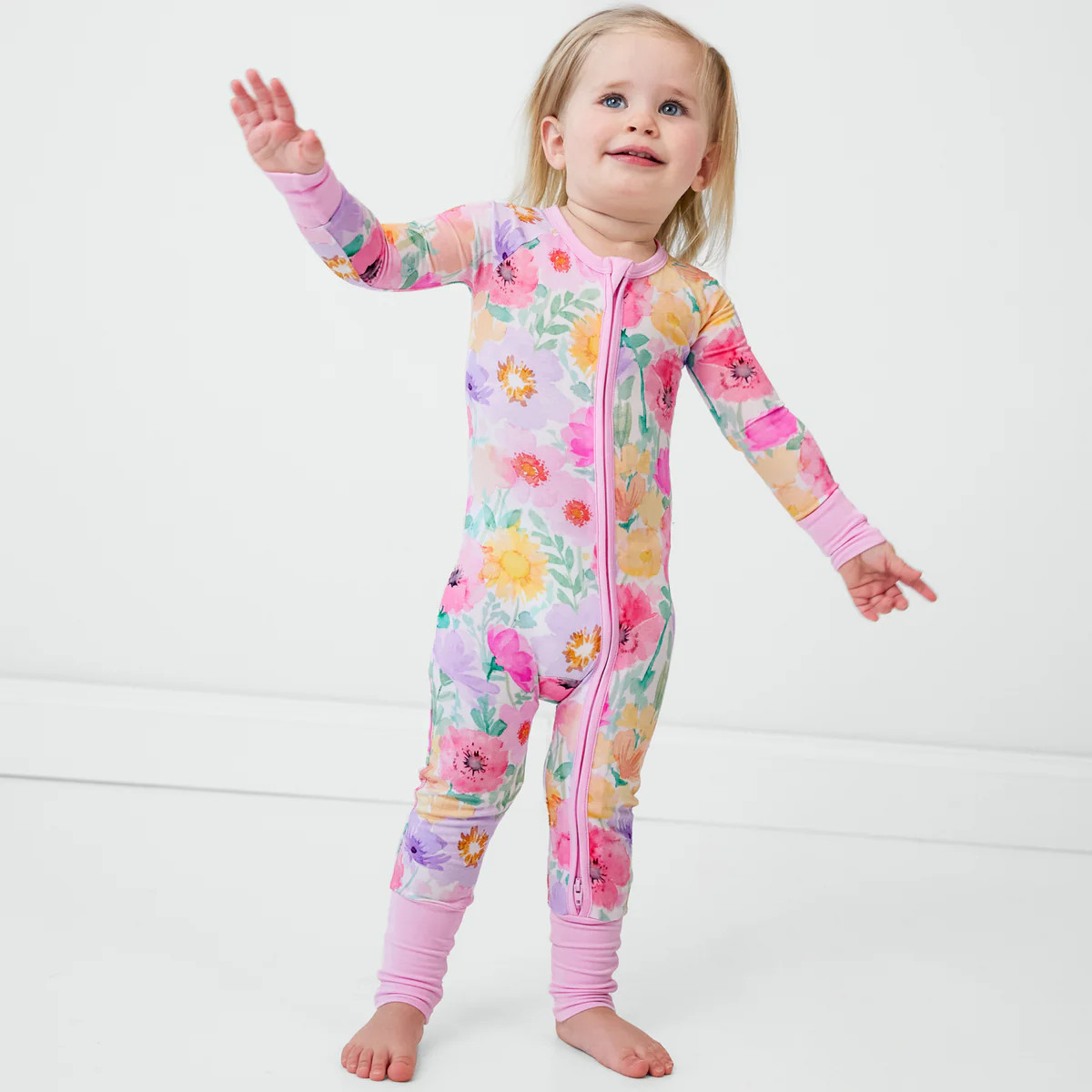 Watercolor Meadow Zippy | Little Sleepies