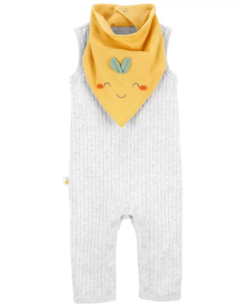 2-Piece Jumpsuit & Bandana Bib Set | Carter's