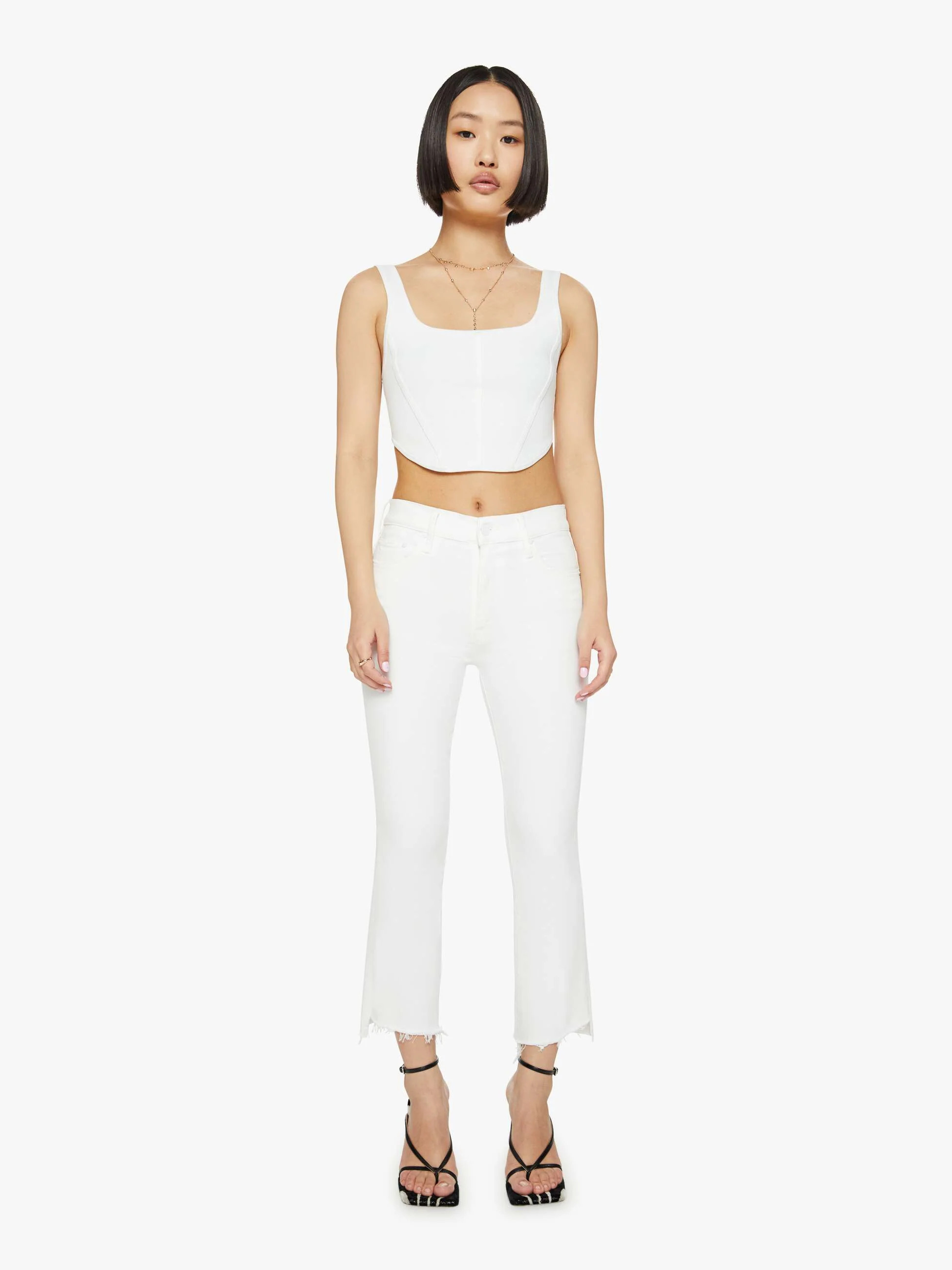 PETITES The Lil Hustler Ankle Fray | Mother Denim