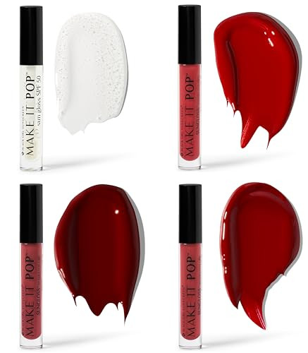 Black Girl Sunscreen - Make It Pop Sungloss 4 Pack - Sun Protection and Gloss in One - SPF 50 (4 Shades: Clear Skies, Cherry Noir, French Kiss, Red Wine) | Amazon (US)
