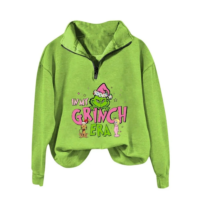 2024 Christmas Grinch Print Hoodies, Christmas Grinch Printing Long-Sleeved Hoody for Adults, Wom... | Walmart (US)