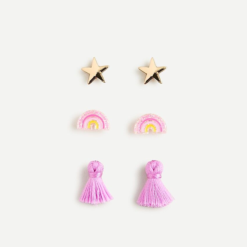 Girls' spring fun earrings three-pack | J.Crew US