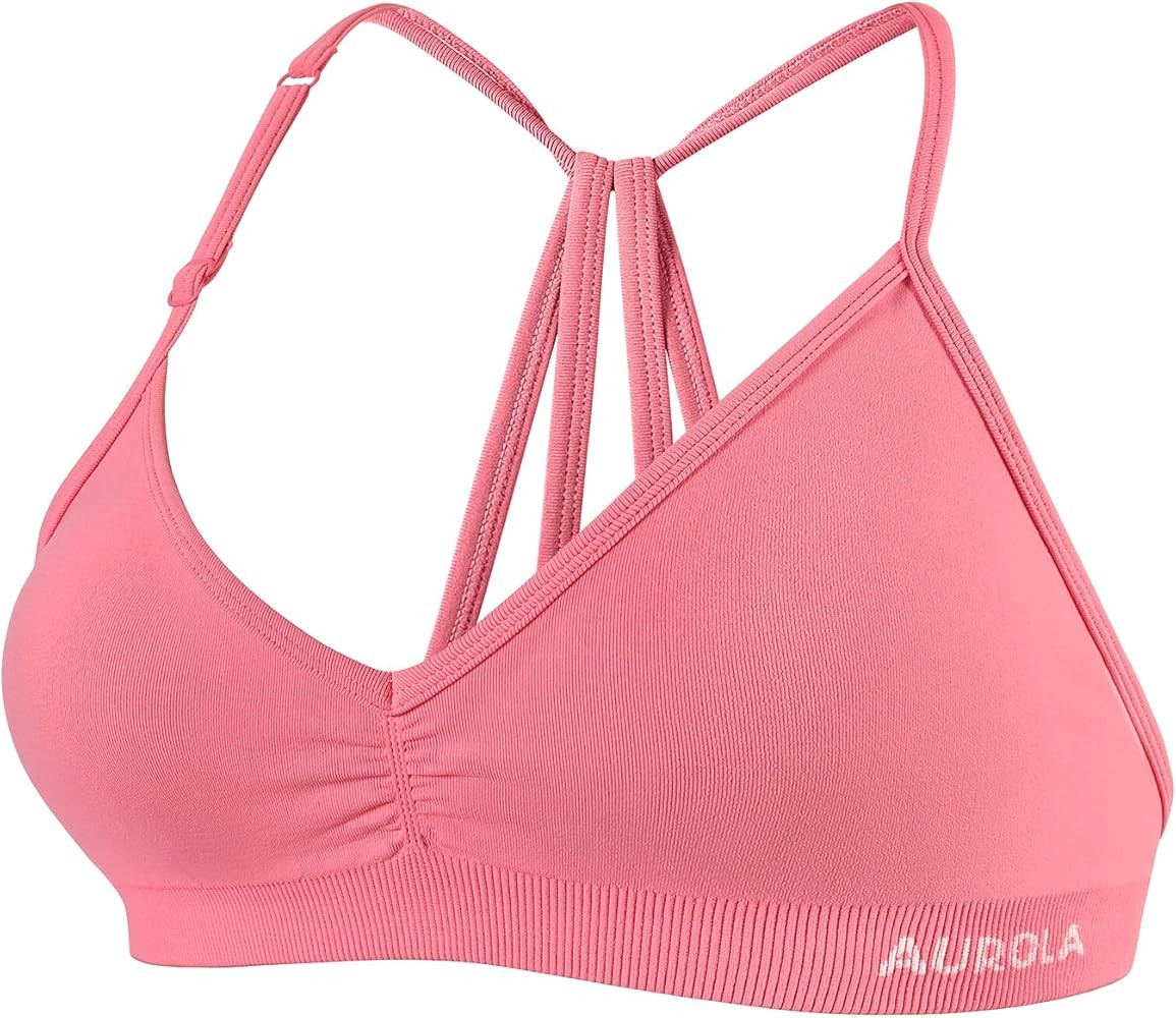 AUROLA Mercury Workout Sports Bras Women Athletic Removable Padded Backless Strapy Minimal Crop T... | Amazon (US)