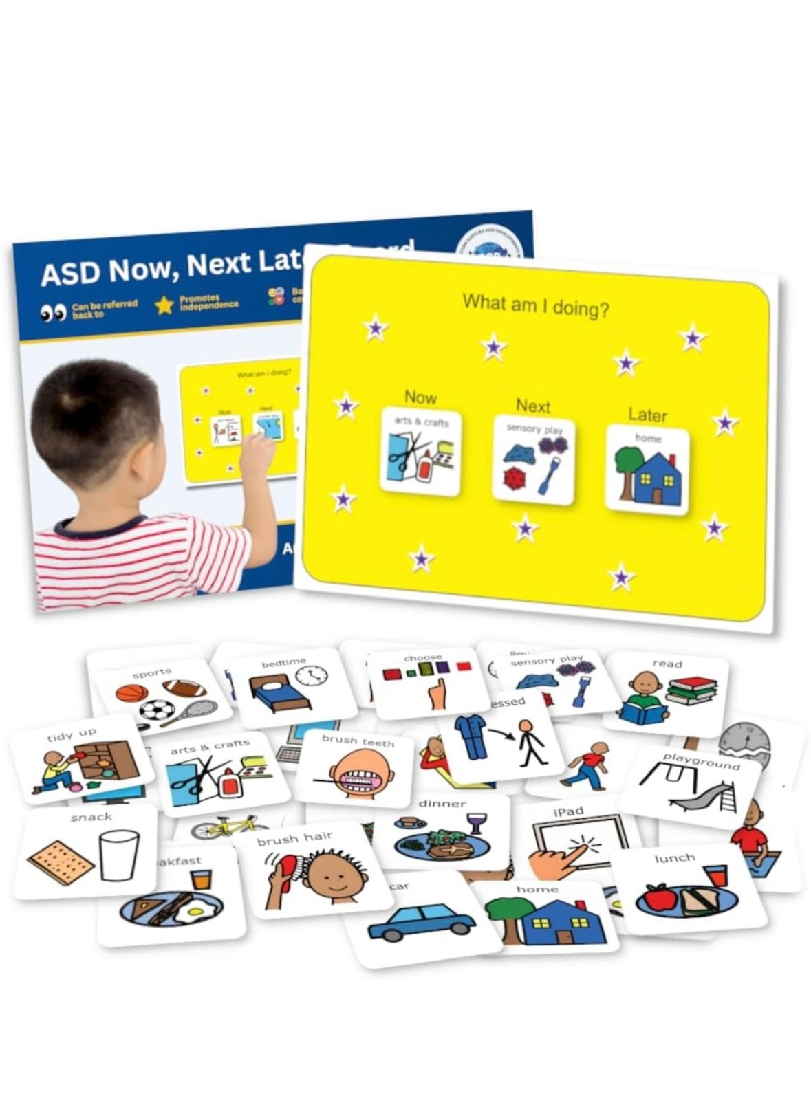 Now, Next, Later Visual Board Schedule children on the spectrum
