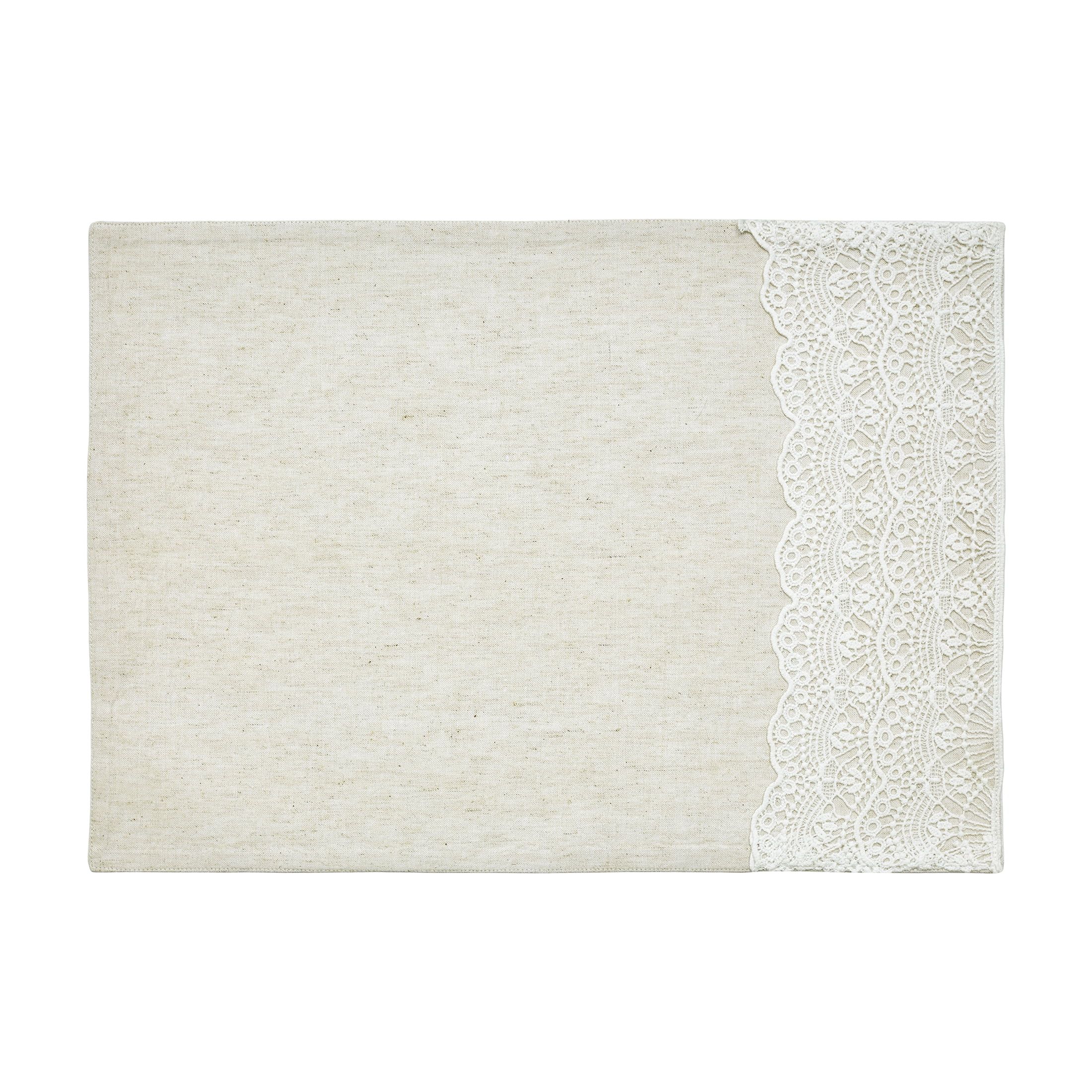 My Texas House Adalee Lace 14" x 20" Table Placemat, Beige, 1 Piece | Walmart (US)