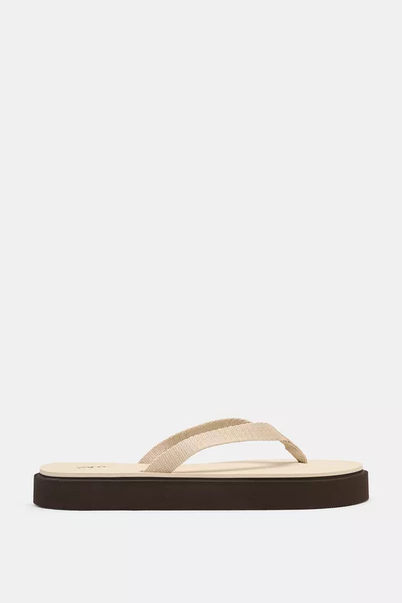 COMBINATION FLAT SANDALS | Zara US