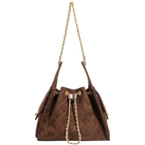 Amazon.com: XinYiQu Women\u2019s Classic Quilted Shoulder Bags Chain Strap Handbags Suede Tote Cr... | Amazon (US)