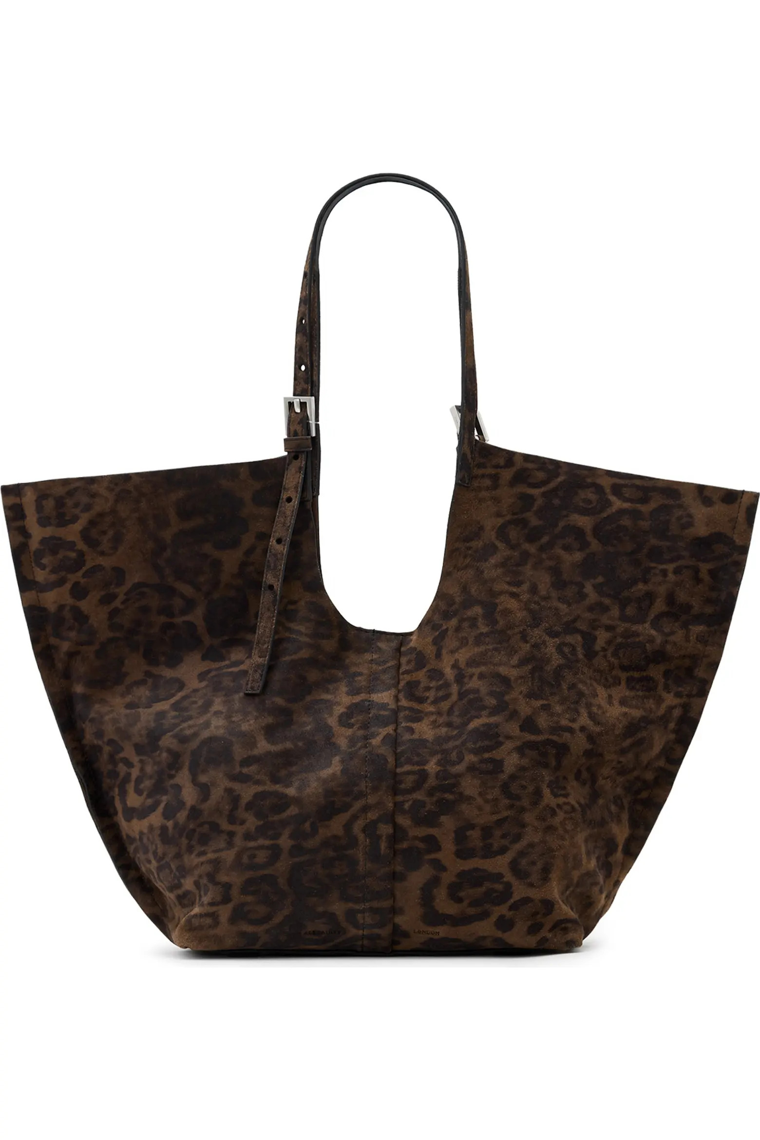 AllSaints Ara East West Leopard Print Suede Tote (Women) | Nordstrom | Nordstrom
