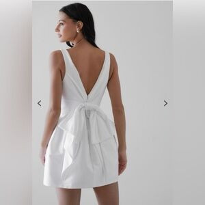 Watters White Sleeveless V-Neck Sundress | Poshmark