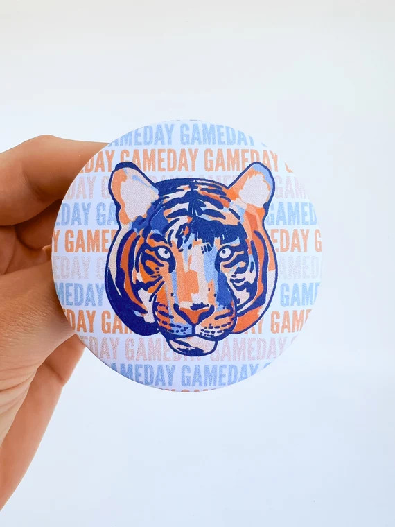 Tiger Gameday Button navy - Etsy | Etsy (US)