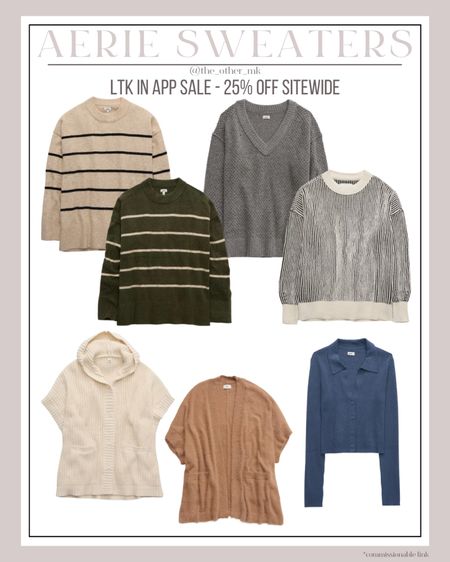 LTK sale - aerie sale - Aerie sweaters, midsize fall outfit, fall sweaters, crew neck, comfy outfit, casual outfit, cozy clothes, fall chic

#LTKstyletip #LTKsalealert #LTKSale